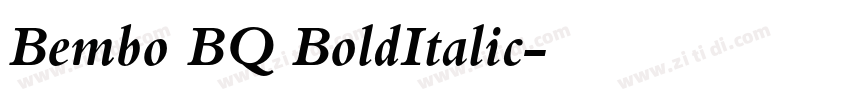 Bembo BQ BoldItalic字体转换
